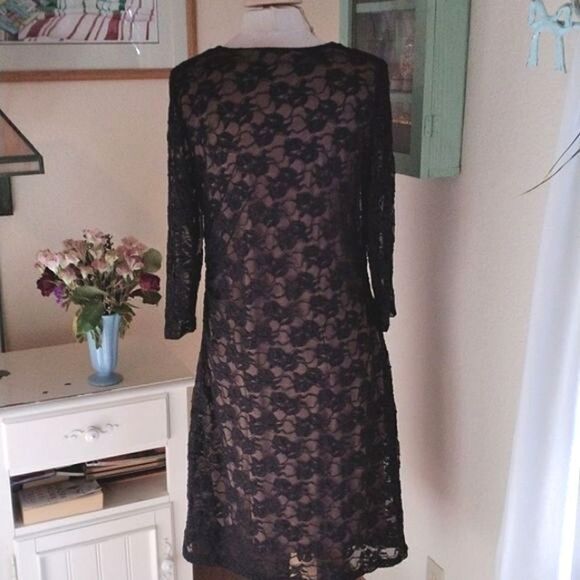 NWT Coldwater Creek Black Lace Dress - Picture 5 of 12